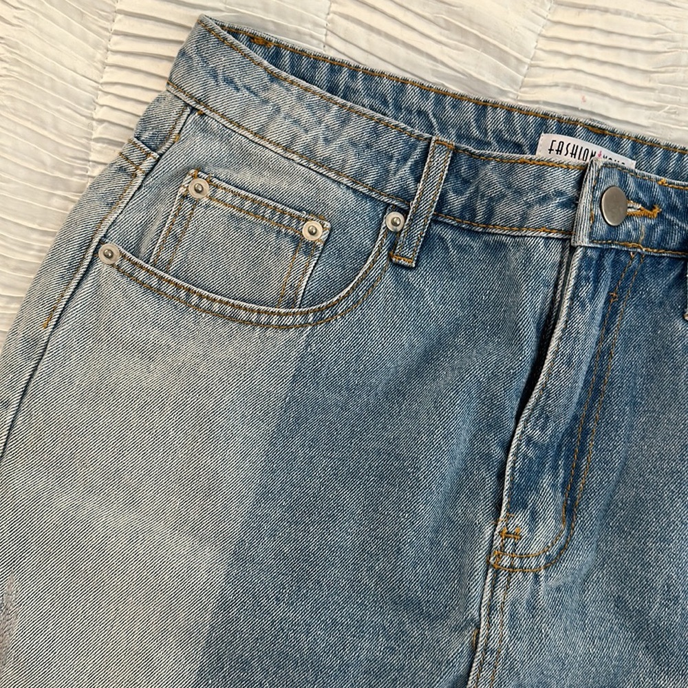 MOVING SALE - Fashion Nova Two-Toned Denim Mini Skirt - Picture 11 of 13
